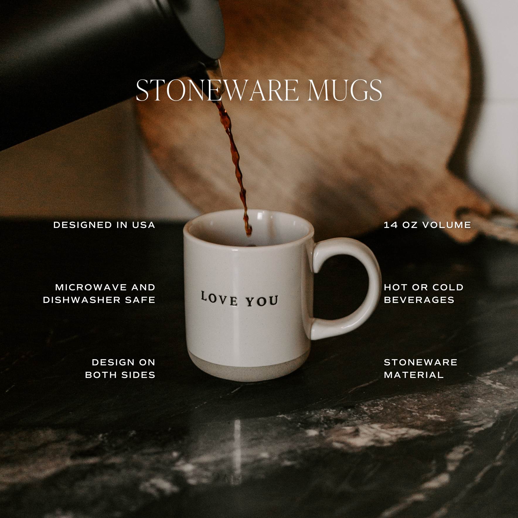 Rise and Shine Stoneware Coffee Mug - Home Decor & Gifts
